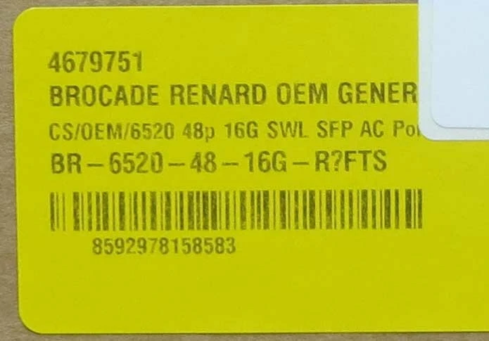 New Brocade BR-6520-48-16G-R 96-Port 48-Port Active 16Gb FC 2U Switch