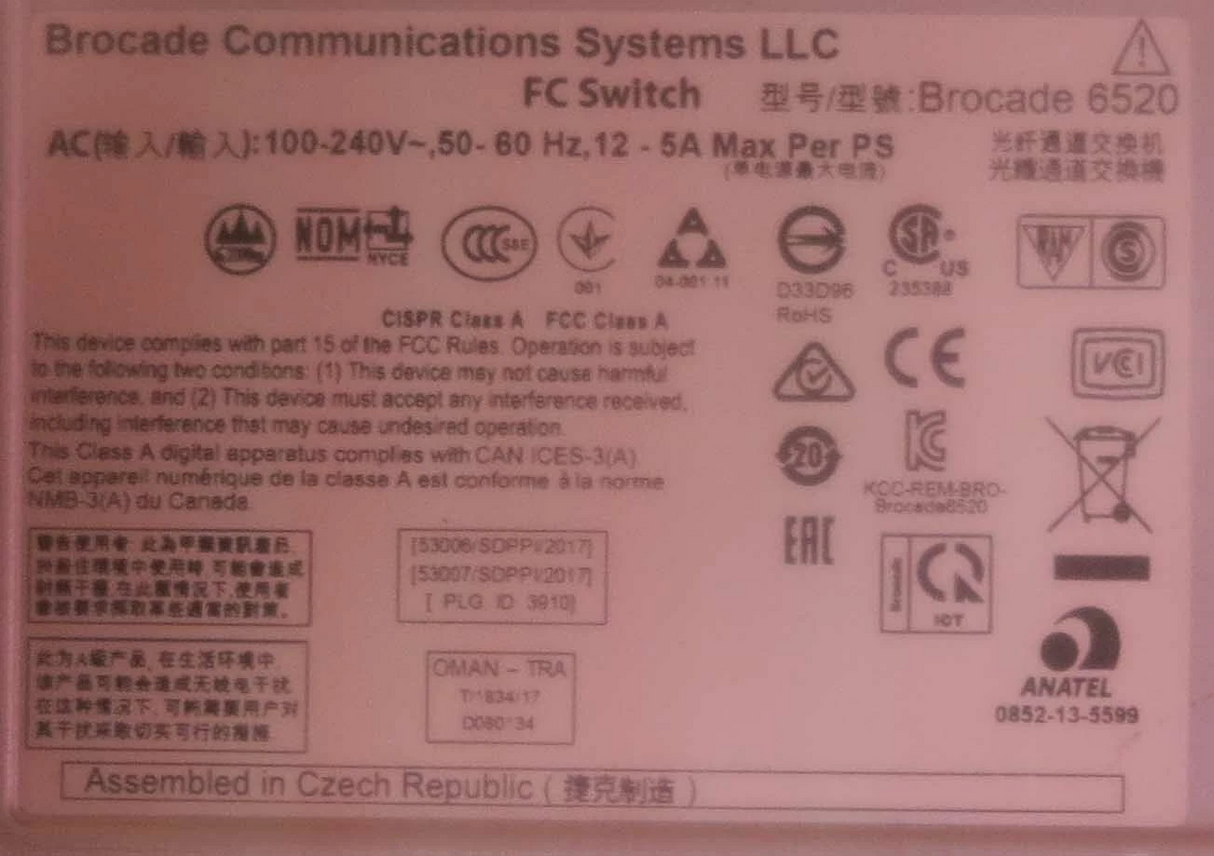 New Brocade BR-6520-48-16G-R 96-Port 48-Port Active 16Gb FC 2U Switch