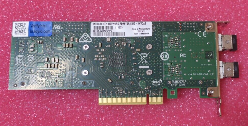 Fujitsu E810-XXVDA2 2x 25G SFP28 PCIE Network Adapter + 2x SFP S26361-F5822-L502