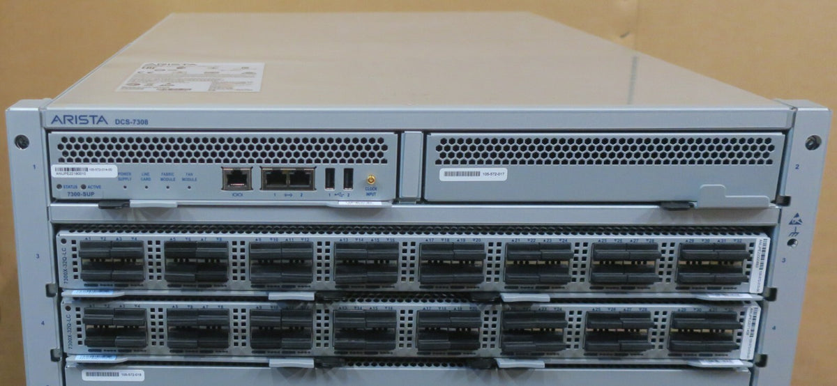 NEW Arista DCS-7308 8-Slot Switch Chassis 2x EM-7300X-32Q-LC 1x EM-7300-SUP
