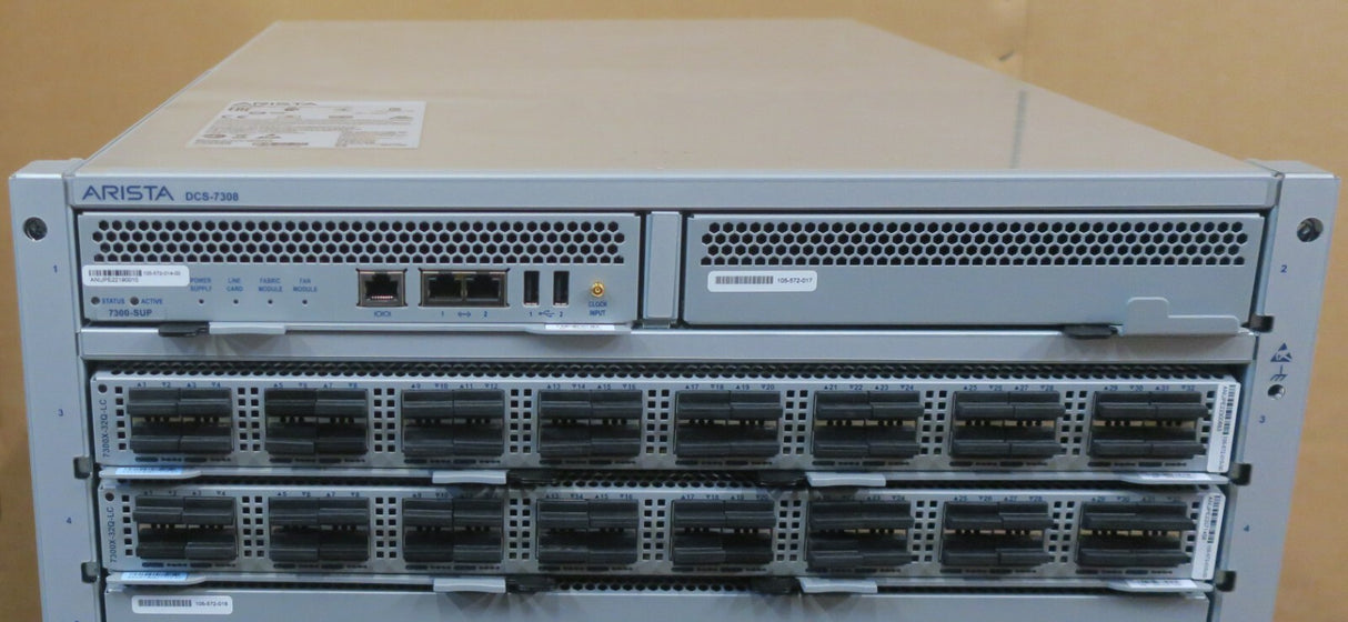 NEW Arista DCS-7308 8-Slot Switch Chassis 2x EM-7300X-32Q-LC 1x EM-7300-SUP