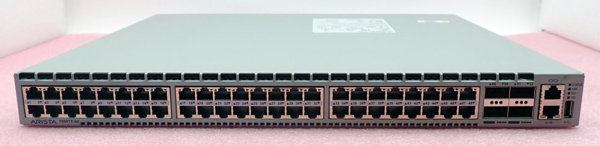Arista 7050X DCS-7050TX-64-R 48x 1/10GbE RJ45 + 4x 40GbE QSFP+ Switch B2F 2x PSU