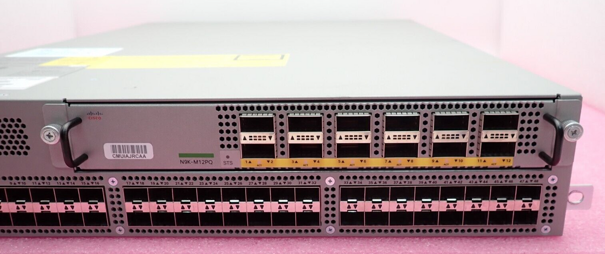 Cisco Nexus 9396PX N9K-C9396PX 48x 1/10GE SFP+ + N9K-M12PQ 12x 40GE QSFP Switch