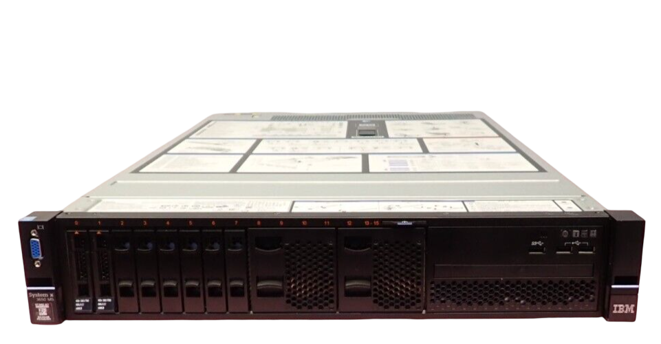 IBM x3650 M5 5462-AC1 2x 10C E5-2650V3 128GB RAM 2x 600GB HDD 8-Bay 2U Server