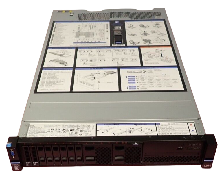 IBM x3650 M5 5462-AC1 2x 10C E5-2650V3 128GB RAM 2x 600GB HDD 8-Bay 2U Server