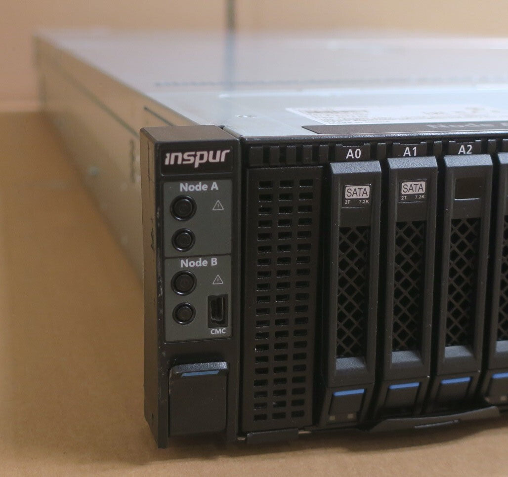 Inspur i24 2U 4-Node Server 8x Bronze 3106 256GB RAM 8x SAS/SATA+16 NVMe 100GB