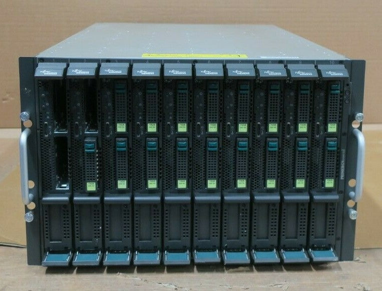 Fujitsu Primergy BX600 S3 +10x BX620 S4 2x L5420 Blade Servers S26361-K1156-V302