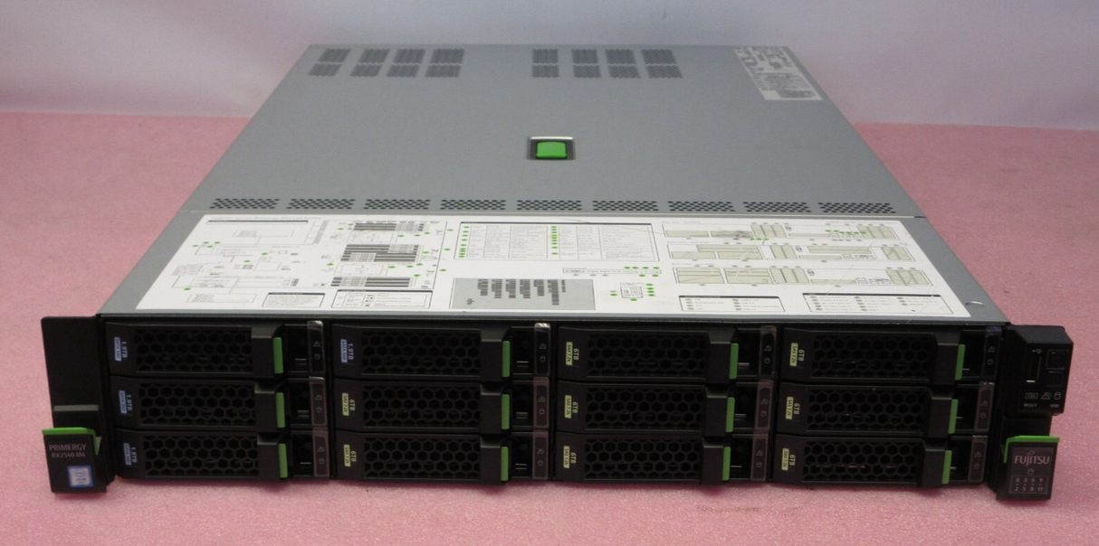 Fujitsu Primergy RX2540 M4 2x Gold 5115 384GB Ram 7.68TB SSD 48TB HDD 2U Server
