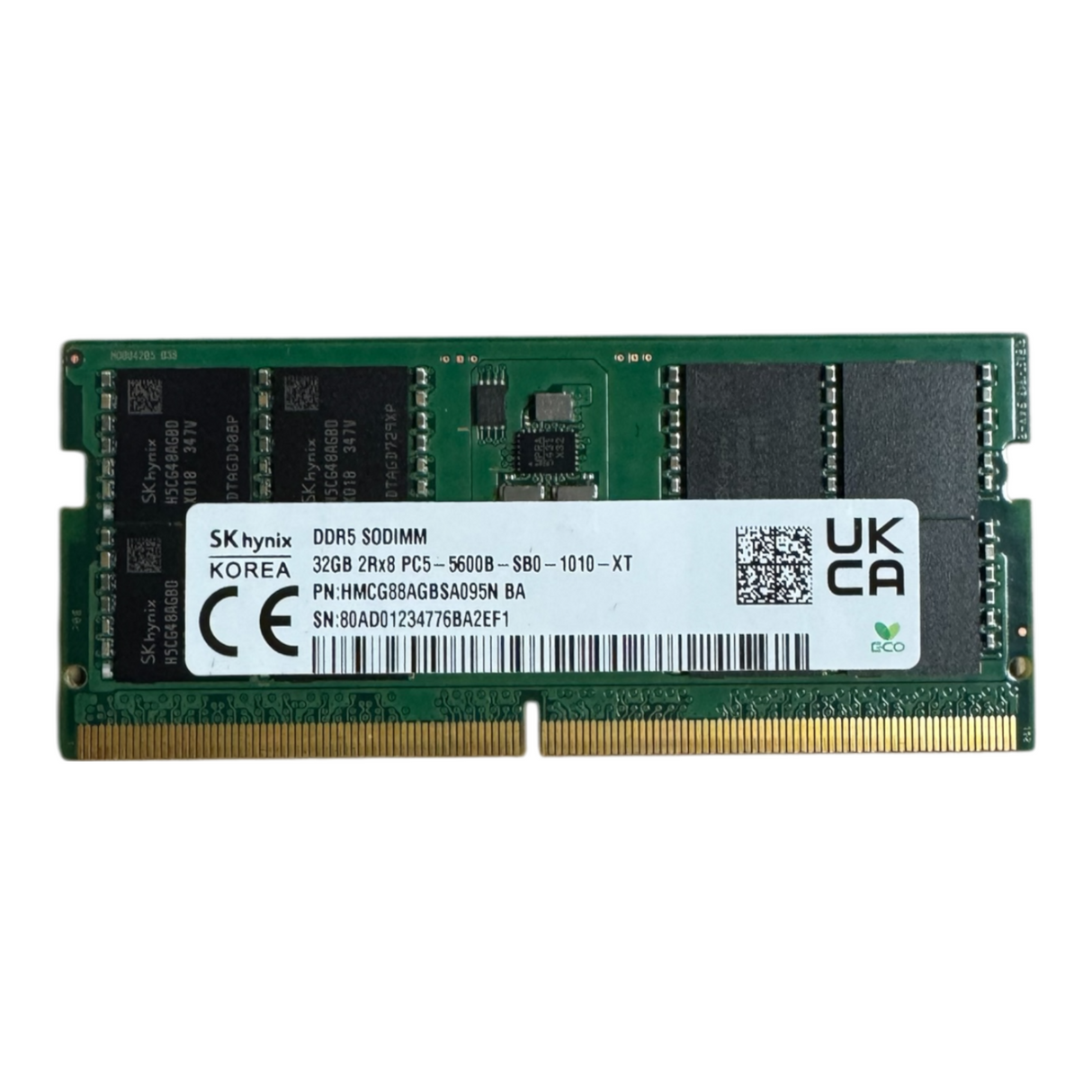 New SK Hynix 32GB 2Rx8 PC5-5600B DDR5-44800 SODIMM Laptop Memory HMCG88AGBAA095N