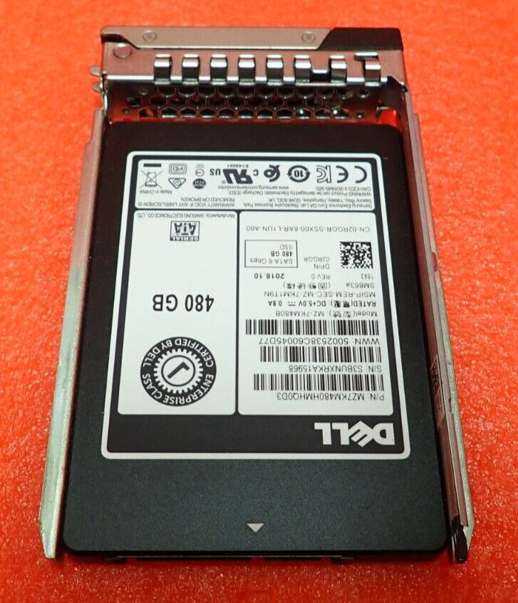 Dell PowerEdge 480GB 2.5" SATA 6Gb/s MLC Mixed Use SSD 2RGGR MZ-7KM480B