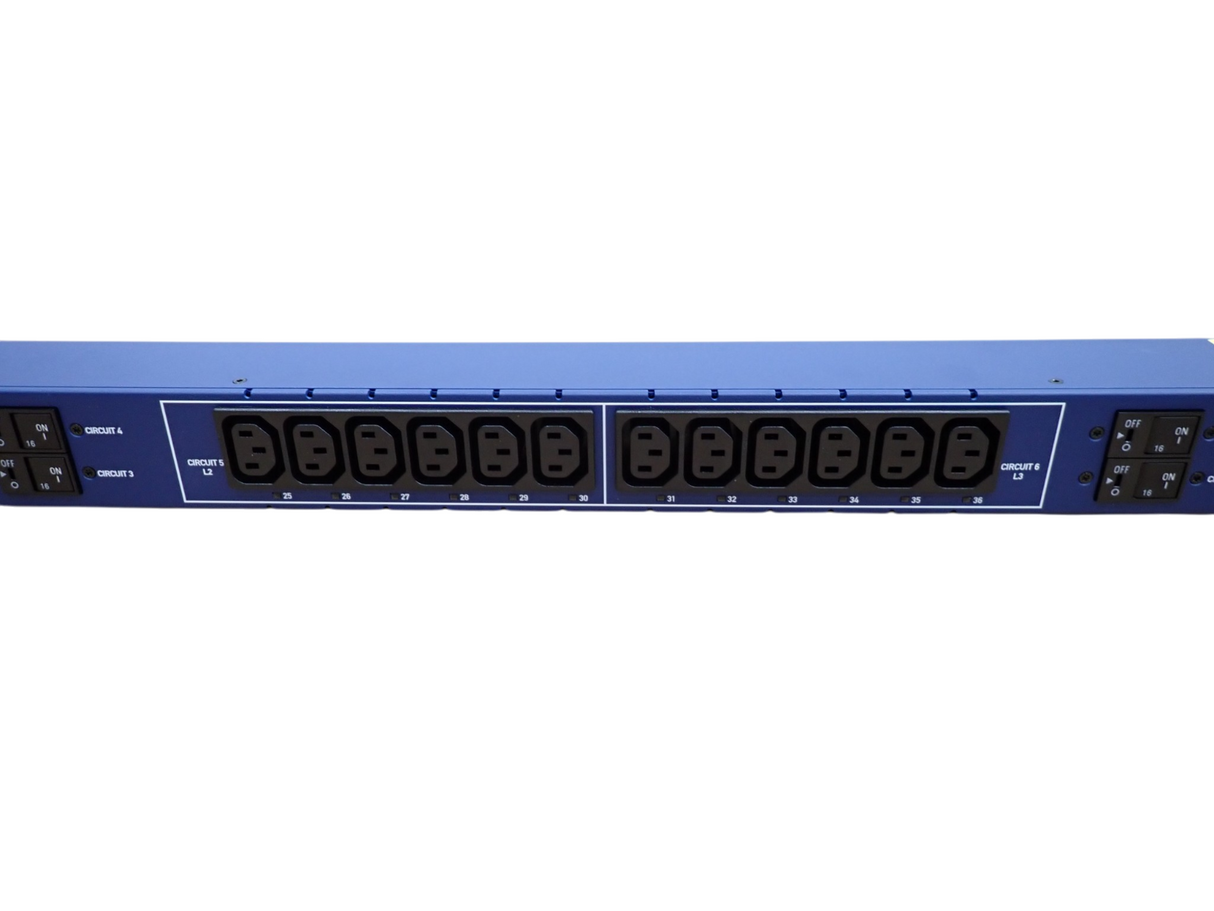 Raritan PX3-5703-V2A6K2 Three-phase 400V 32A 36x C13 0U Metered Switched PDU