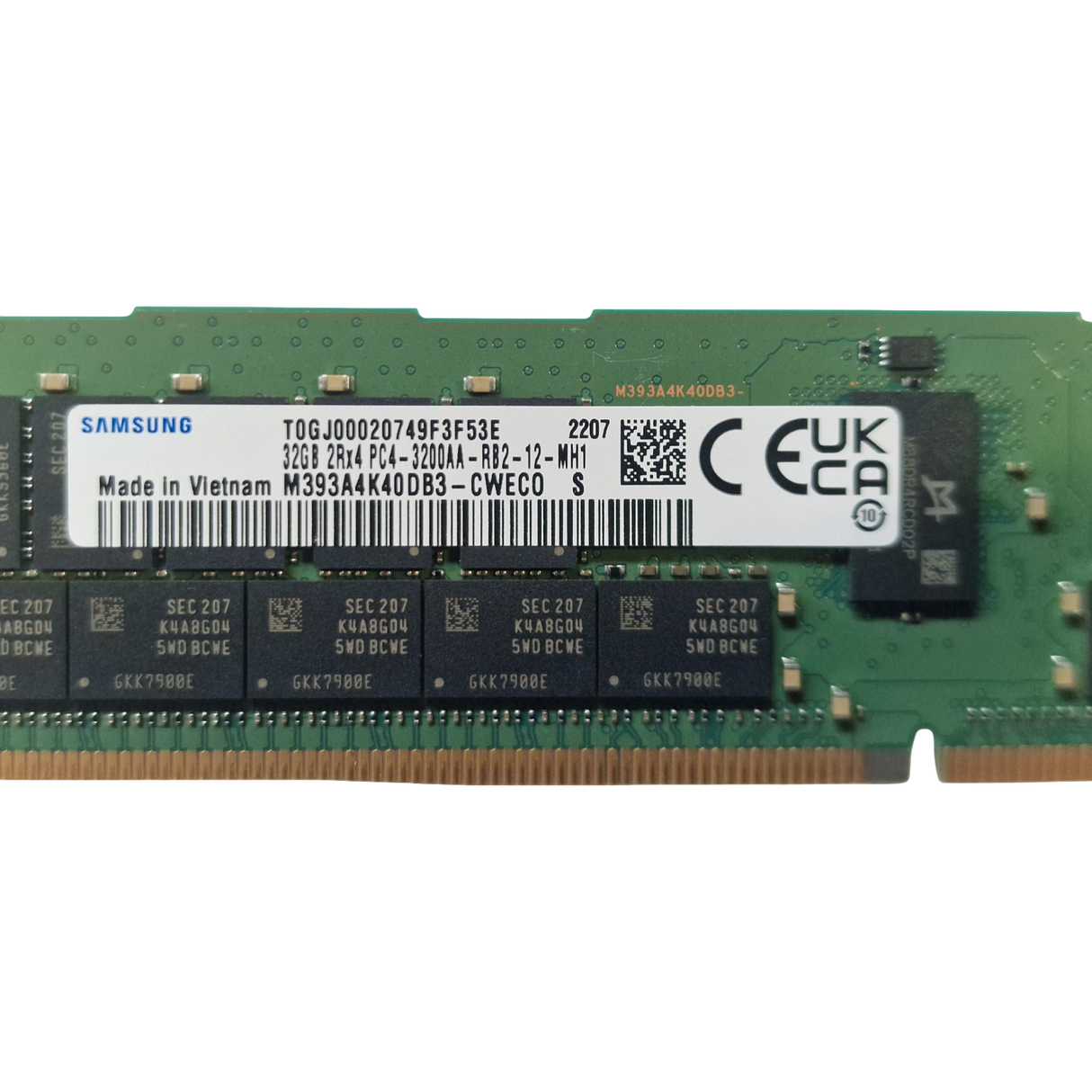 Samsung M393A4K40DB3 Lenovo 32GB 2Rx4 PC4-3200AA ECC RDIMM Memory 5M30V06866