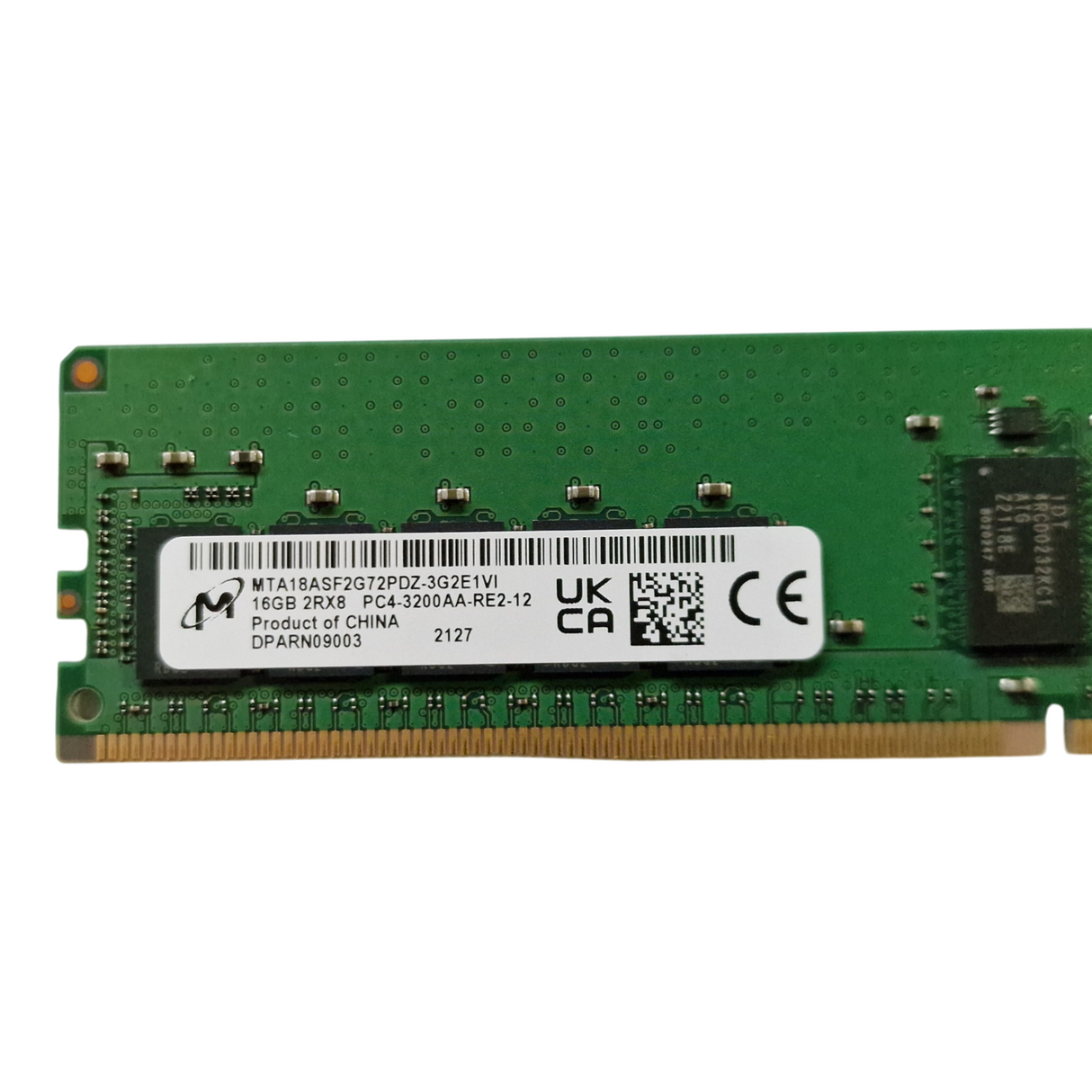 Micron MTA18ASF2G72PDZ-3G2 Lenovo 16GB 2Rx8 PC4-3200AA ECC RDIMM RAM 5M30V06864