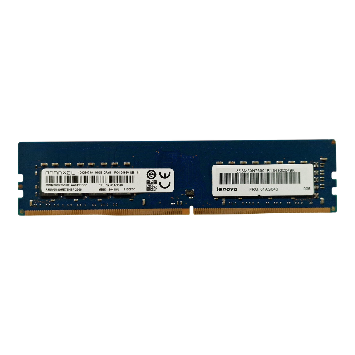 Ramaxel RMUA5180ME78HBF Lenovo 16GB 2Rx8 PC4-2666V Non-ECC UDIMM RAM 01AG846