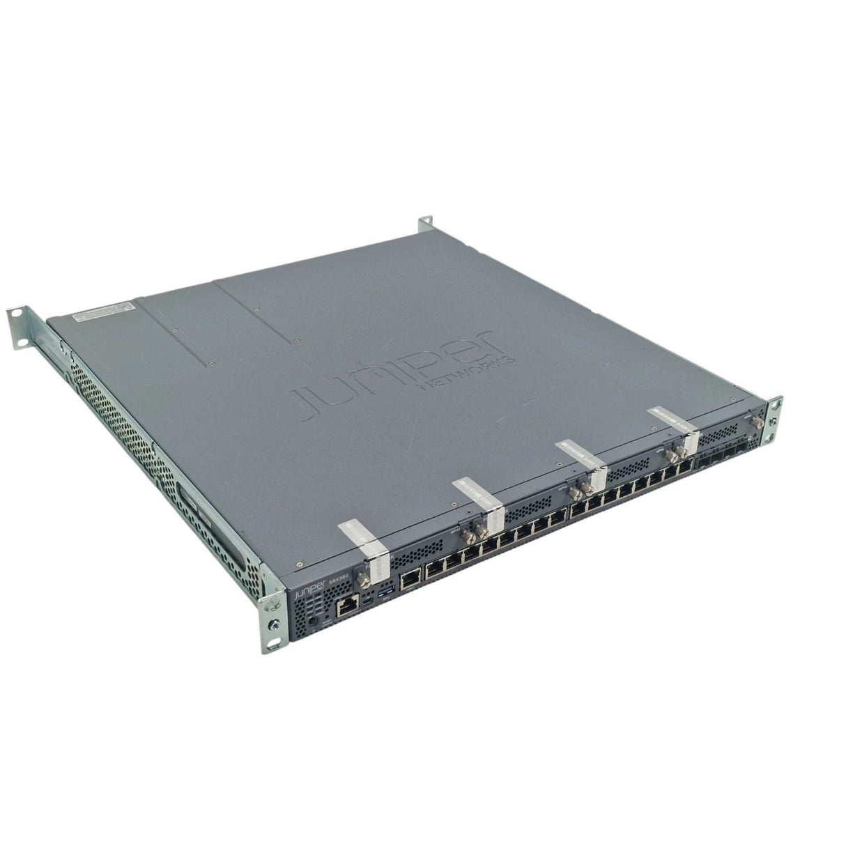 Juniper SRX380-P-SYS-JB-AC 16x 1GE RJ45 PoE+ 4x 10GE SFP+ 1U Firewall Appliance
