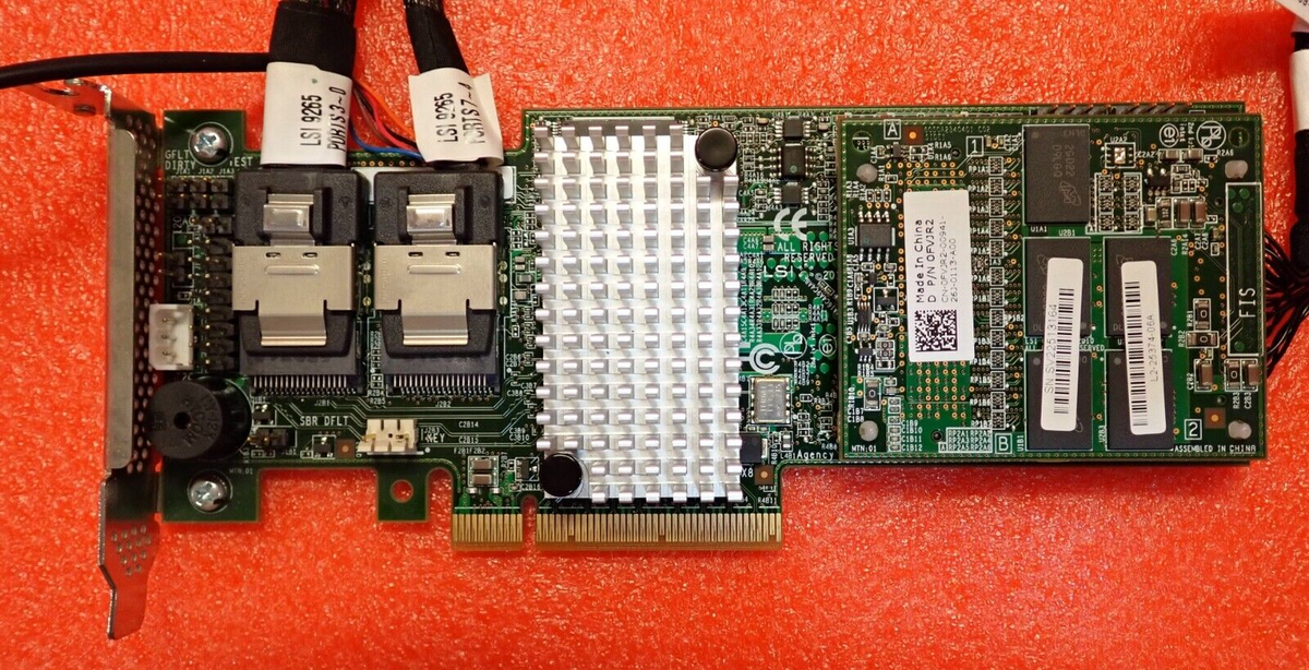 Dell MegaRAID MR SAS 9265-8i 6Gb/s RAID 1GB Controller Card BBU And Cable FVJR2