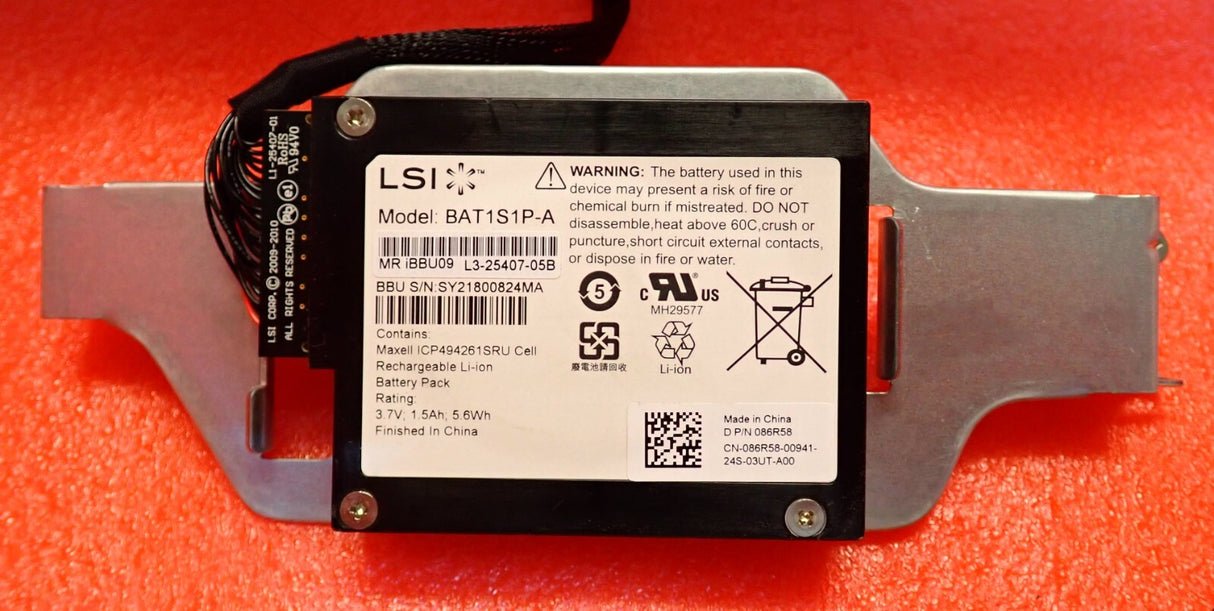 Dell MegaRAID MR SAS 9265-8i 6Gb/s RAID 1GB Controller Card BBU And Cable FVJR2