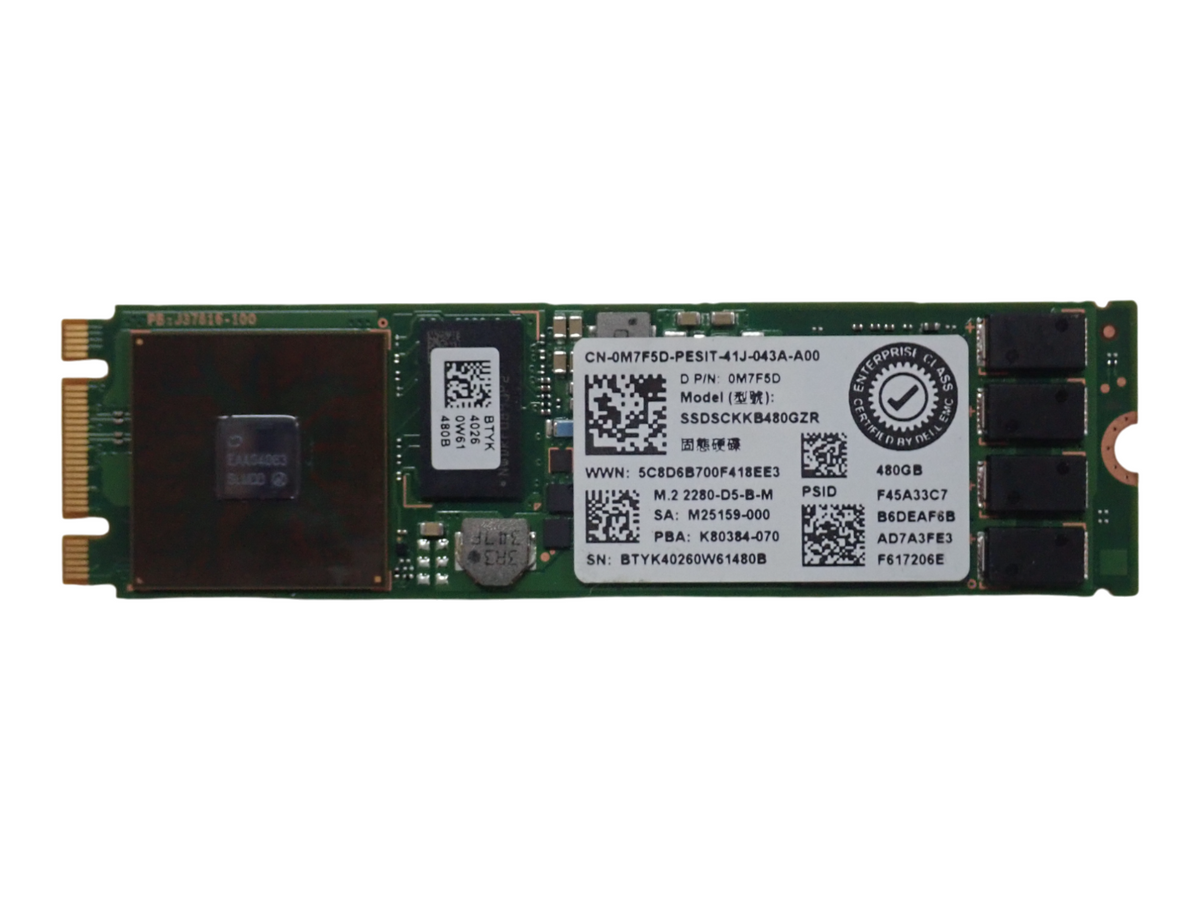 NEW Dell M7F5D 480GB Enterprise Class M.2 2280 SATA 6Gbps SSD SSDSCKKB480GZR
