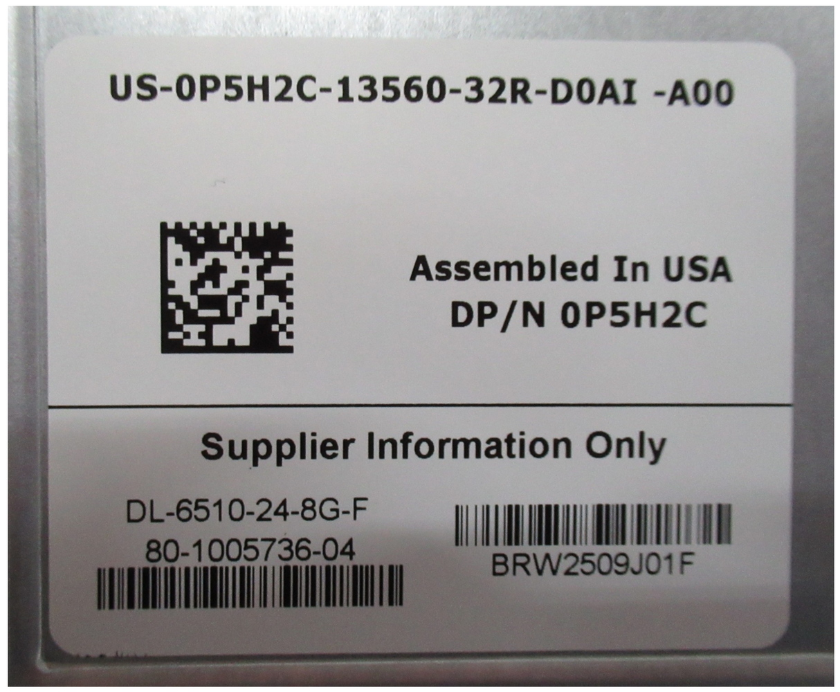 Dell Brocade 6510 48x 16Gb SFP+ (24-Active Switch F2B DL-6510-24-8G-F P5H2C