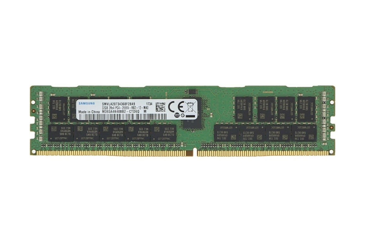 Samsung 32GB 2Rx4 DDR4 PC4-2666V ECC REG Server Memory M393A4K40BB2-CTD
