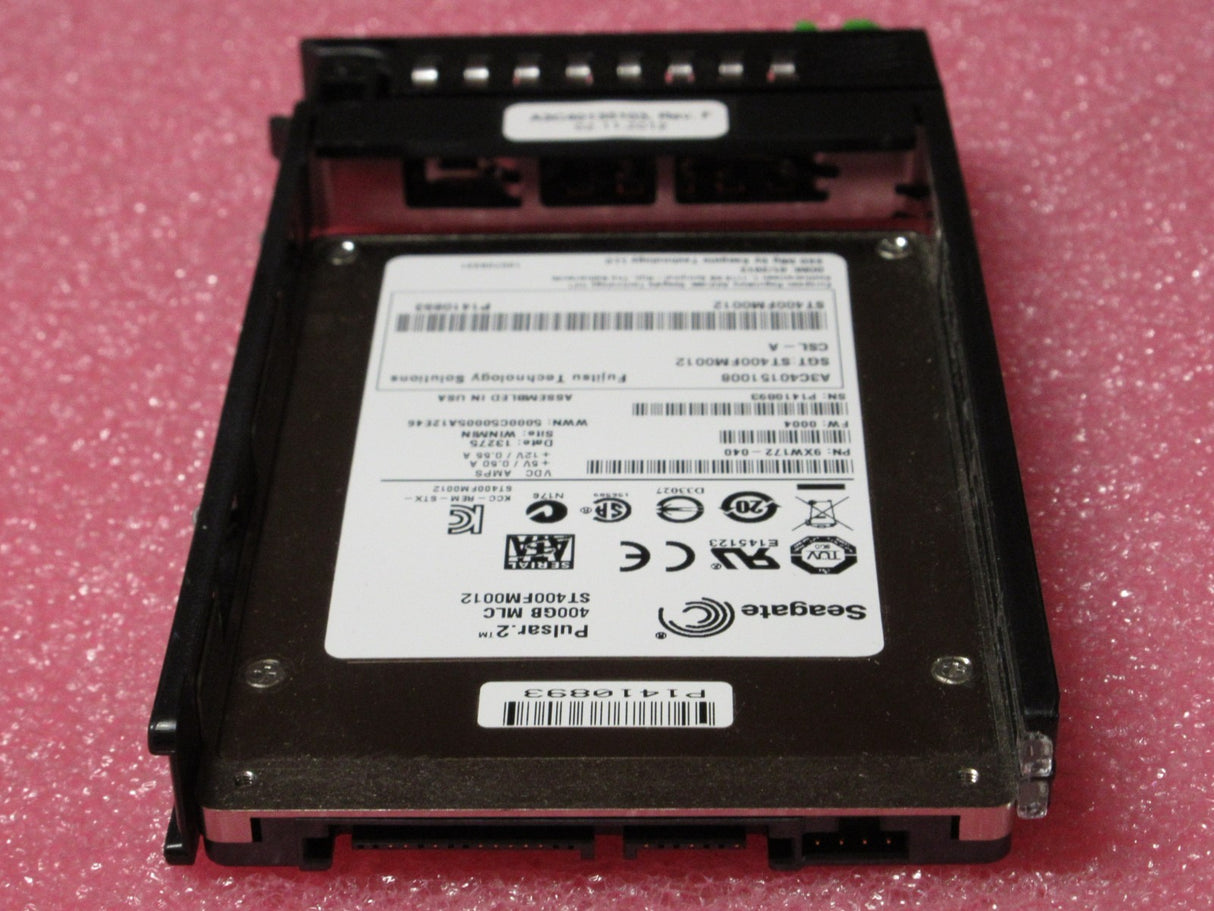 Fujitsu Seagate 400GB 2.5" SATA 6Gb MLC SSD A3C40151008 ST400FM0012 9XW172-040