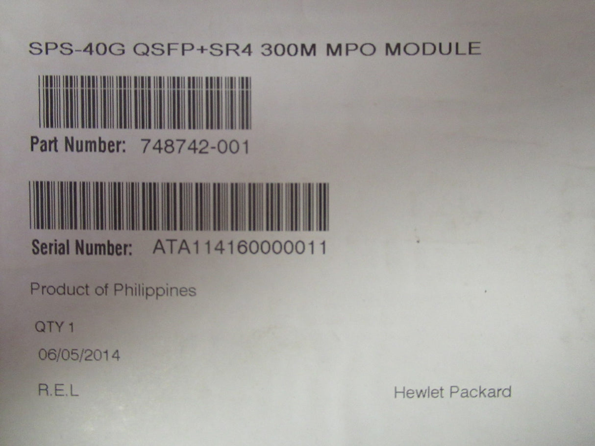 NEW HP 747698-B21 748742-001 BLADESYSTEM C-CLASS 40GB QSFP+ MPO SR4 300M