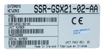 Enterasys 2-Port 1000BASE-SX Gigabit Module SSR-GSX21-02-AA For Xpedition 8/8600