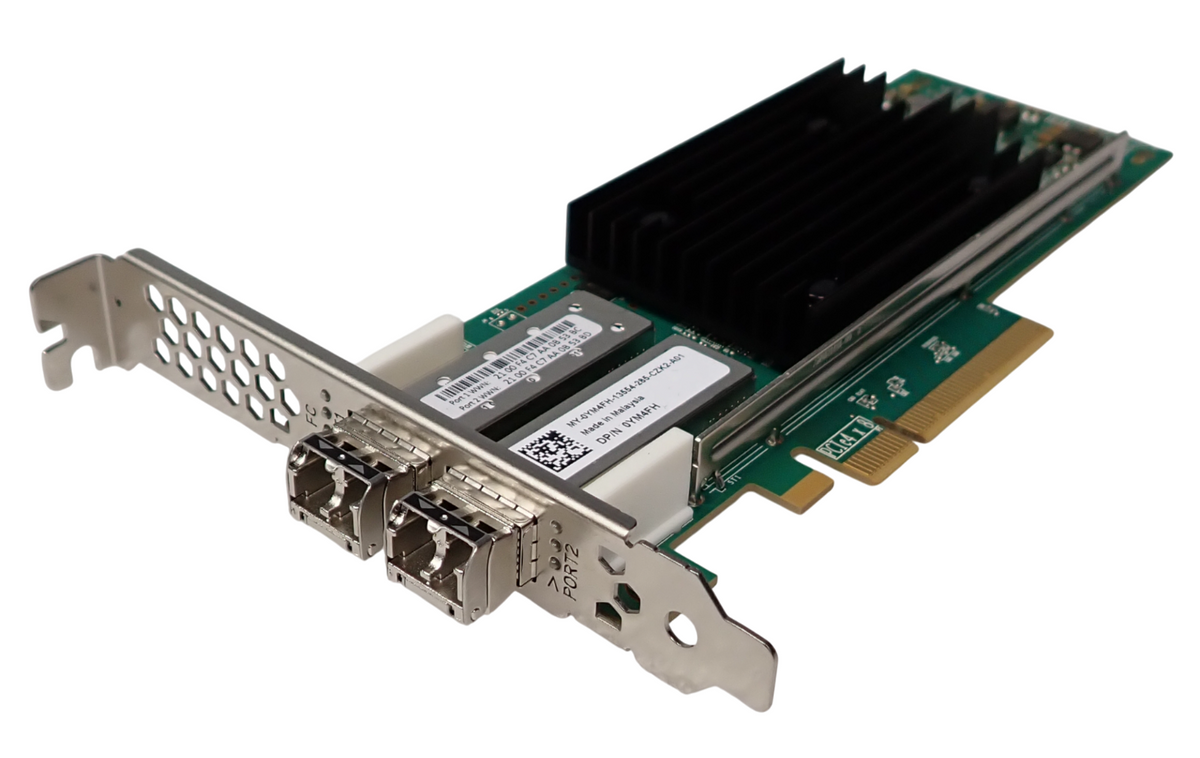 Dell QLogic QLE2772N Dual Port 32Gb FC SFP+ Host Bus Adapter HBA YM4FH + 2x SFPs