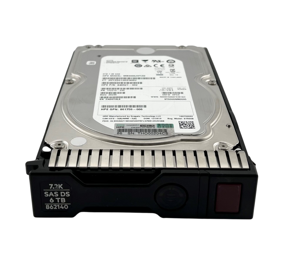 HPE 6TB 7.2K SAS 12G 3.5" Business Critical HDD Hard Drive 861754-B21 862140-001
