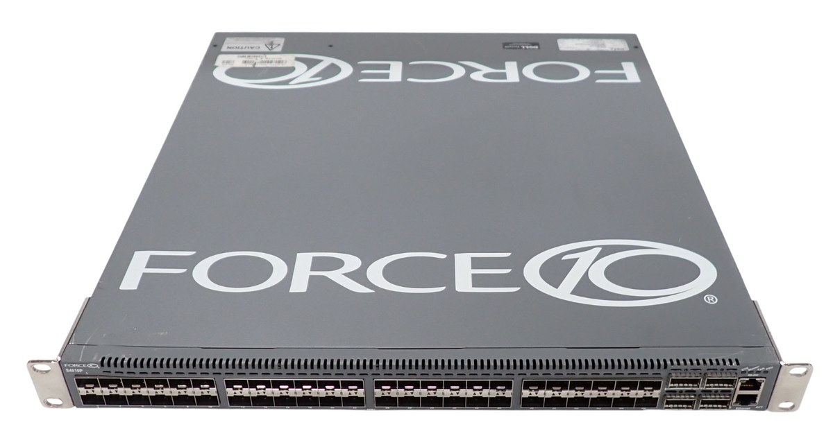 Force10 S4810P S4810-01-64F 48x 10GE SFP+ + 4x 40GE QSFP+ Switch F2B OS9 1x PSU