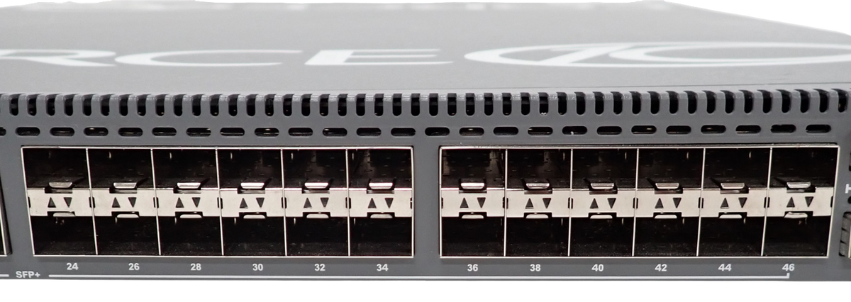 Force10 S4810P S4810-01-64F 48x 10GE SFP+ + 4x 40GE QSFP+ Switch F2B OS9 1x PSU