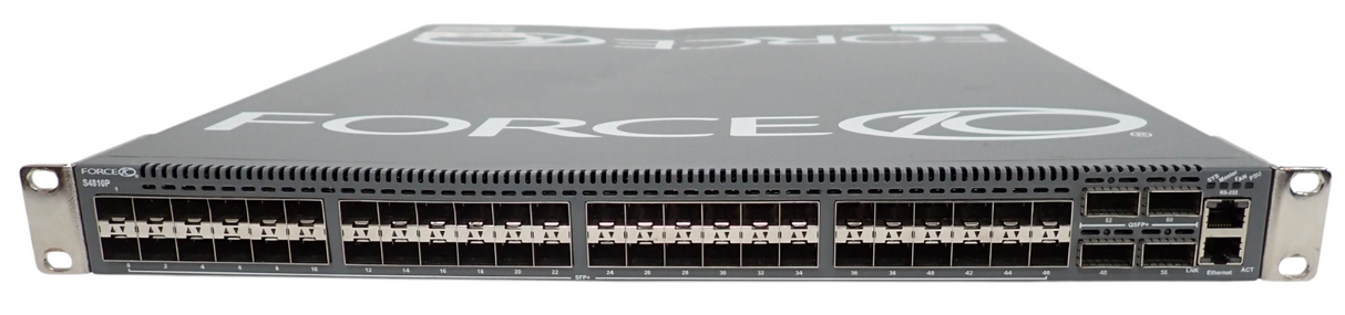 Force10 S4810P S4810-01-64F 48x 10GE SFP+ + 4x 40GE QSFP+ Switch F2B OS9 +1x PSU