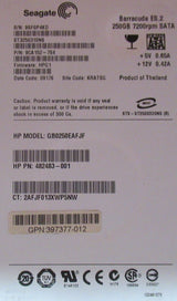 HP 459318-001 458926-B21 250GB 7200RPM SATA 3Gbps Hot Swap 3.5" Internal HDD