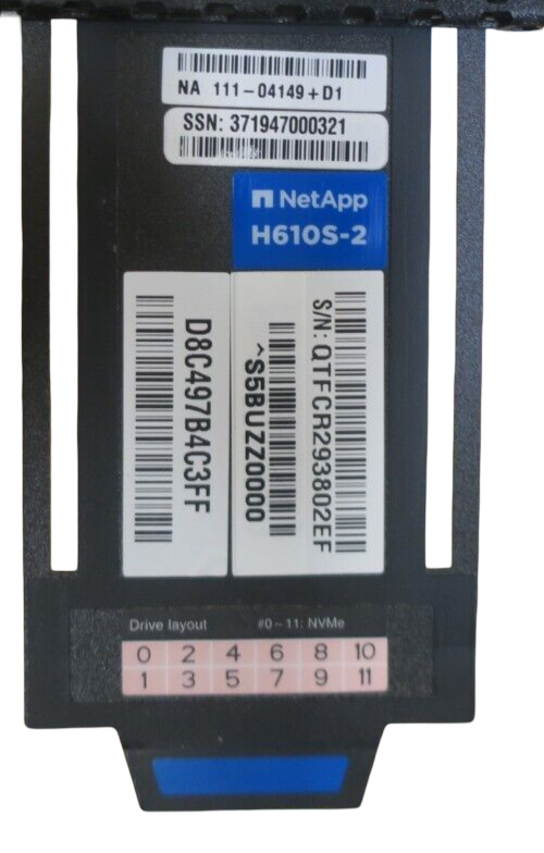 NetApp SolidFire H610S-2 2x Scalable CPU 24DIMM 12x NVMe Bay CTO 1U Storage Node