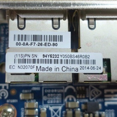 IBM Broadcom NetXtreme II 2-Port 10G Base-T Copper 10GB 10GB Exlom ML2 94Y5232