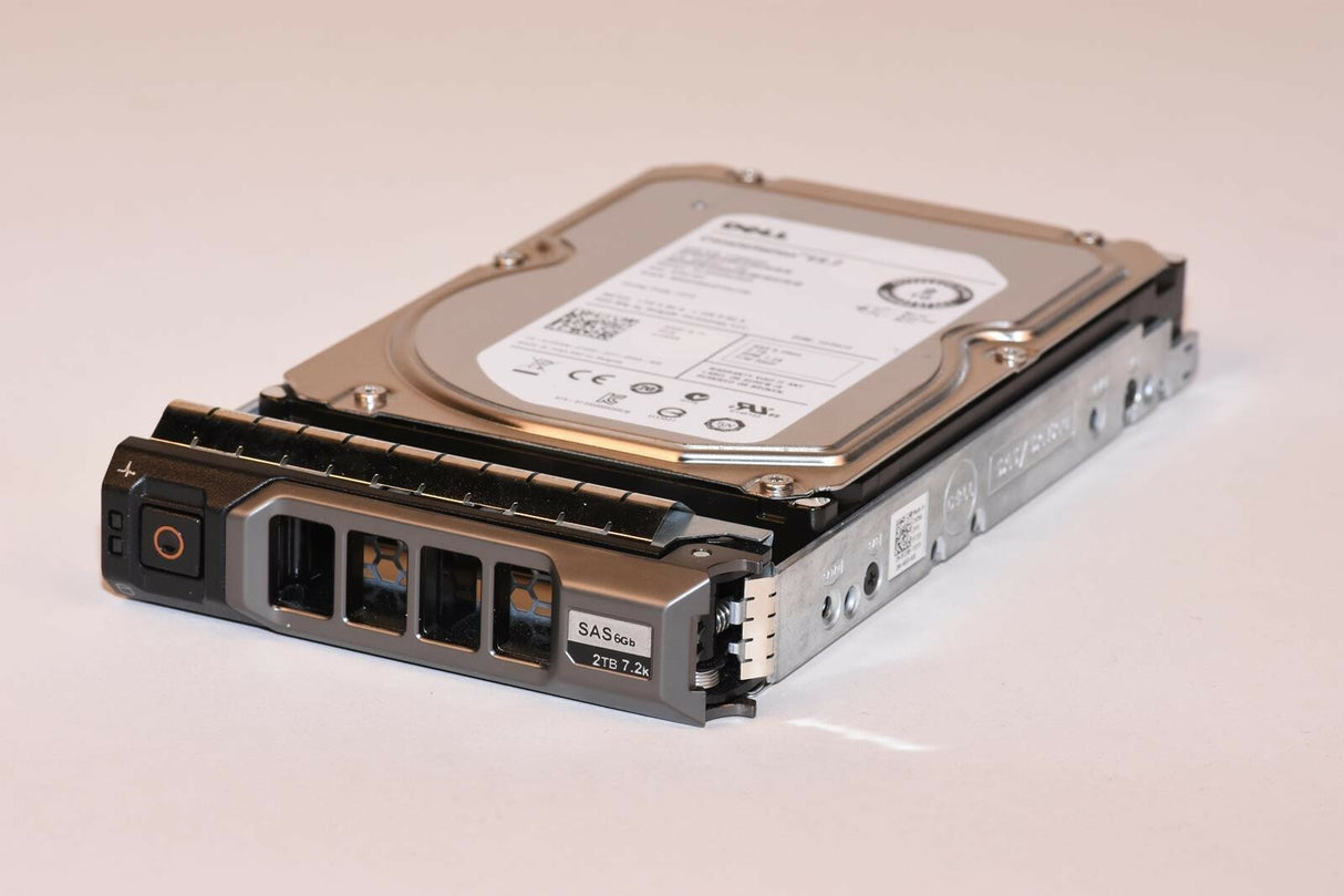 Dell 2TB 7.2k SAS 3.5" 6G Hard Drive 1D9NN + PowerEdge / PowerVault Server Caddy