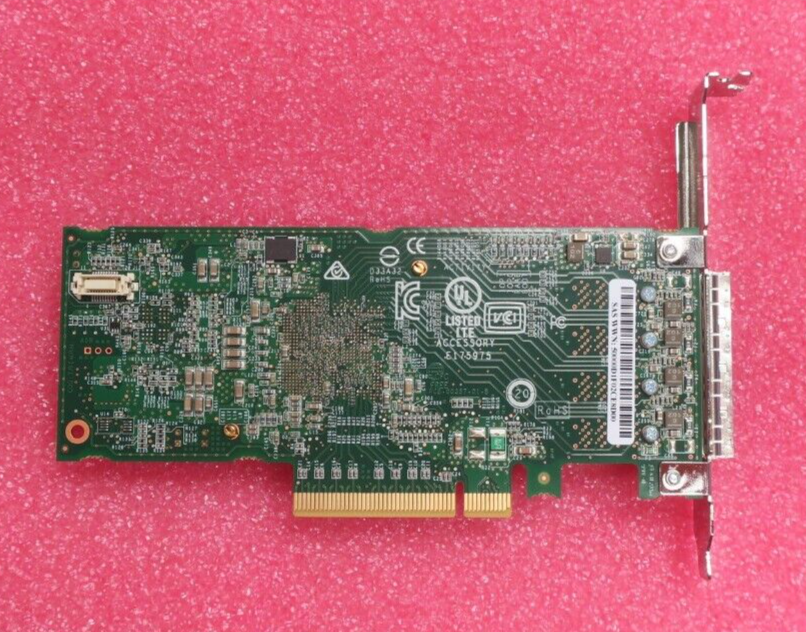 Dell ASA-80165H Quad-Port External Mini SAS HD 12Gb/s Host Bus Adapter HBA 89R7R