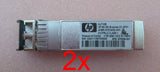 2 x HP AJ716B 8G 8Gbps FC B-Series 670504-001 AFBR-57D9AMZ-HP7 SFP Transceiver