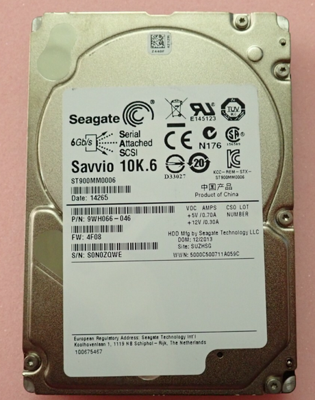 Seagate 900GB 2.5" SAS 6GB/s 10K ST900MM0006 9WH066-046 -1 year warranty