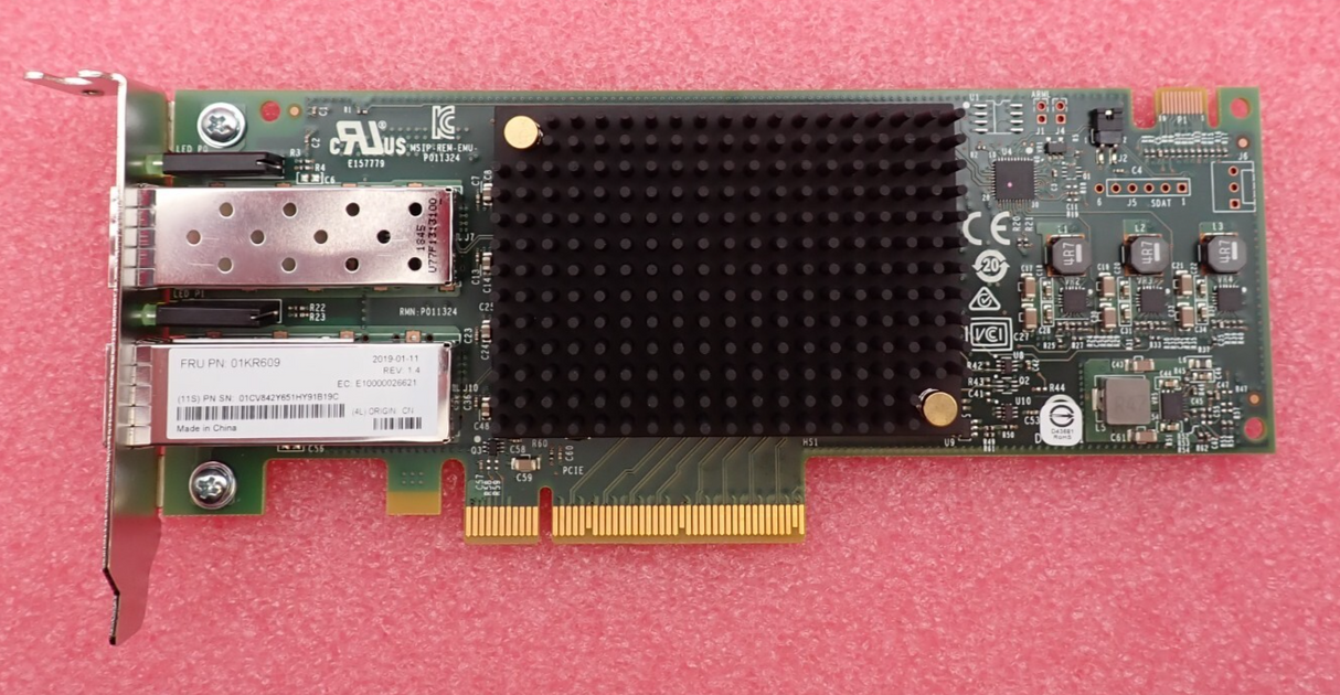Lenovo Emulex LPe31002 Dual Port 16Gb FC Host Bus Adapter HBA HH 01KR609