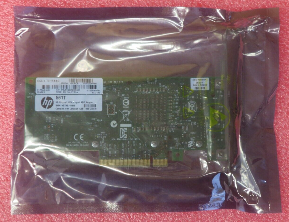 NEW HP 561T 10Gb 2-Port Ethernet Network 10GBASE-T Adapter 717708-001 716591-B21