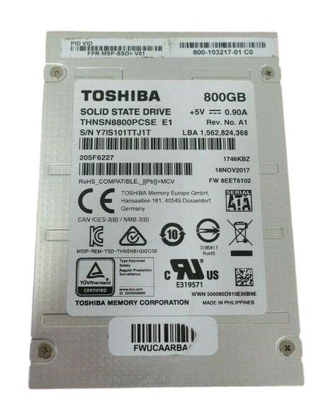 Cisco FPR-MSP-SSD= 800GB 2.5" SATA 6Gb/s Enterprise RI Solid State Drive SSD
