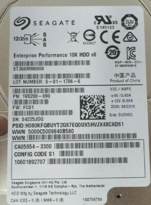 Fujitsu Eternus DX S2 300GB 2.5" SAS 12G 10K Hard Drive HDD CA07339-E874