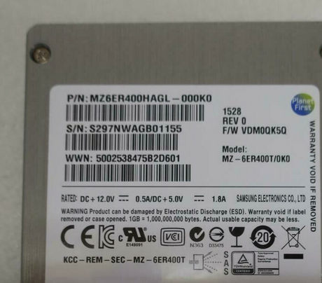 Samsung SM1625 400GB SAS 6Gbs eMLC 2.5" Solid State Drive SSD MZ6ER400HAGL-000K0