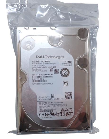 New Dell Ultrastar DC HA210 1TB 7200RPM 3.5" SATA 6Gb/s HDD HNWHH