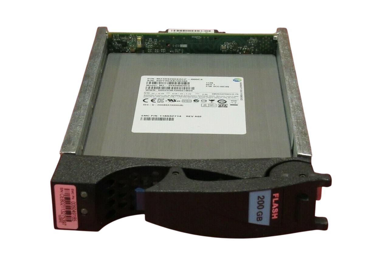 EMC VNX VX-VS6F-200 200GB FLASH SSD SAS 005049185 V3-VS6F-200 VNX5100 VNX5300