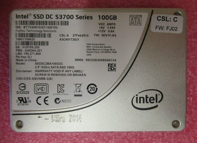 Fujitsu Intel SSD DC S3700 Series 100Gb 2.5" SATA 6GB/s SSD A3C40172821