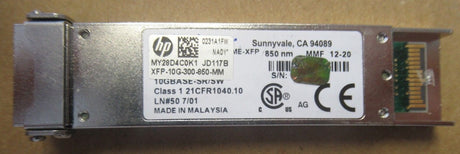 HP 10G Base-SR/SW 850nm Multi-mode 300m 850nm XFP Transceiver Module JD117B