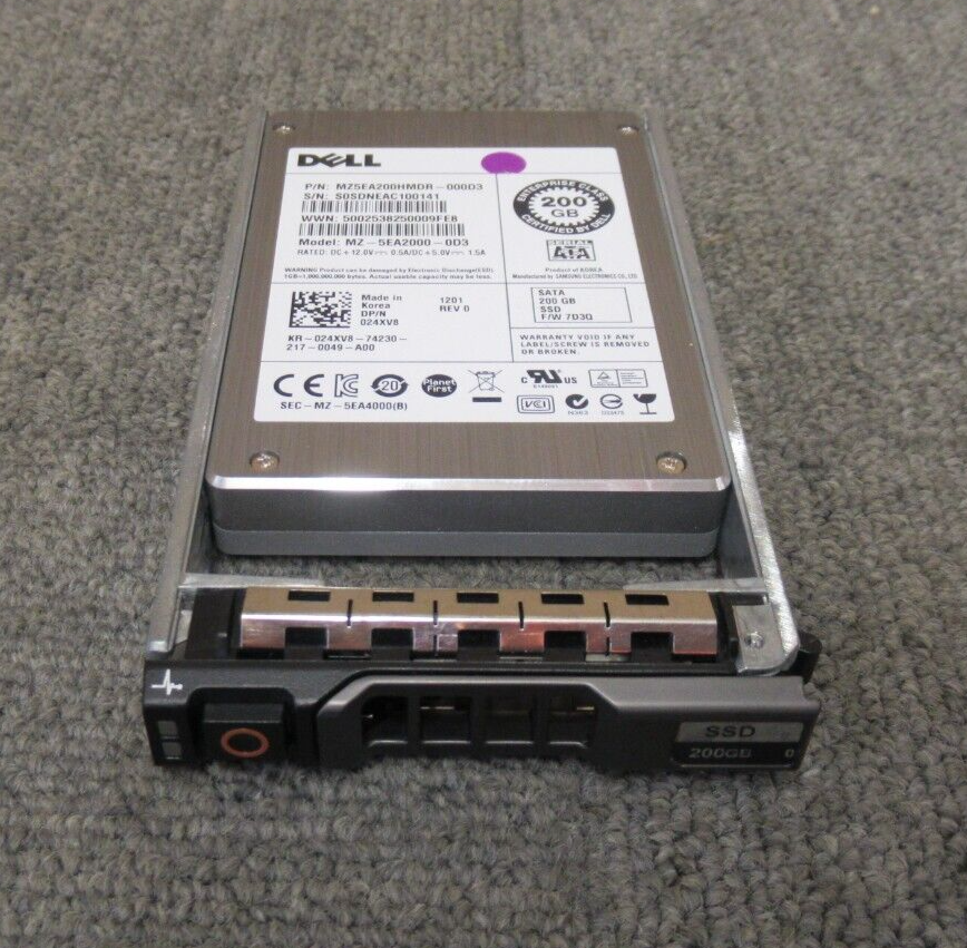 Dell SSD Samsung MZ5EA200HMDR 24XV8 200GB SATA 2.5" Solid State Drive
