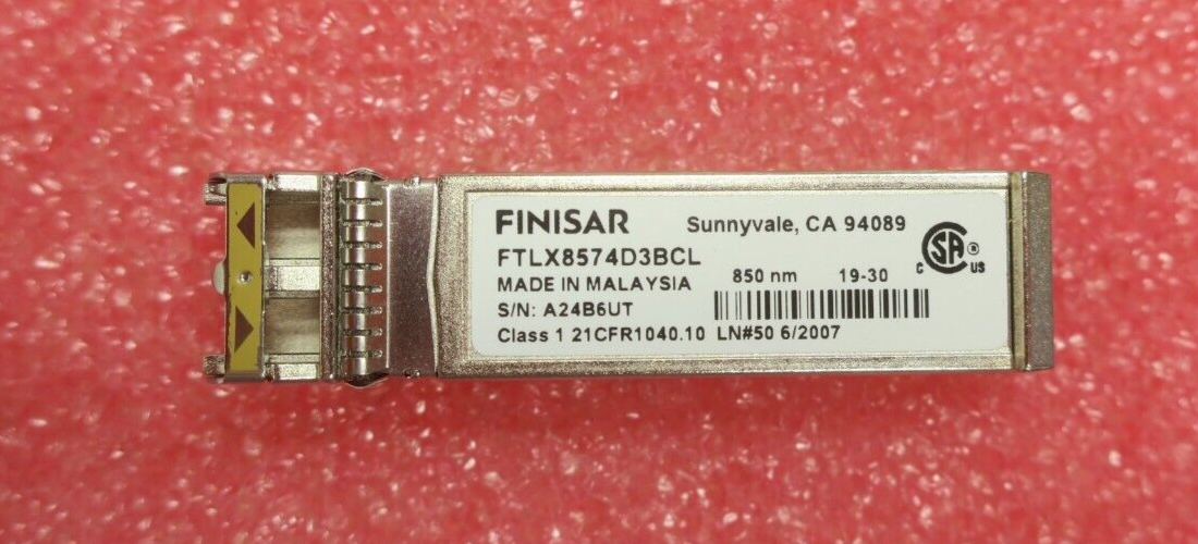 4x FINISAR FTLX8574D3BCL 10GBASE-SR 400m 850nm SFP+ Optical Transceiver Module